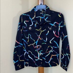 Sara Studio black colorful jacket small